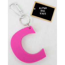 C Pink Alpha Bag Tag