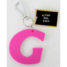 G Pink Alpha Bag Tag