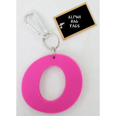 O Pink Alpha Bag Tag