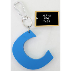 C Blue Alpha Bag Tag
